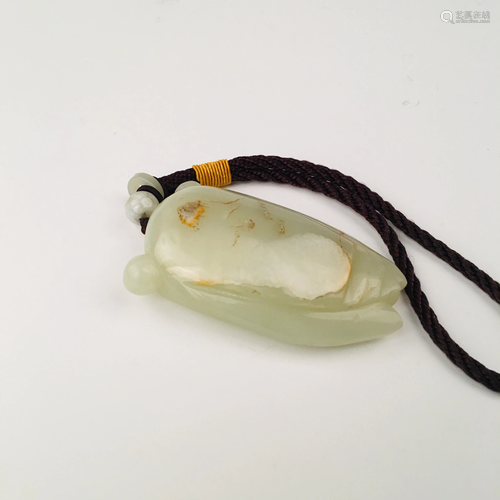 Chinese Jade Cicada Figure Pendant