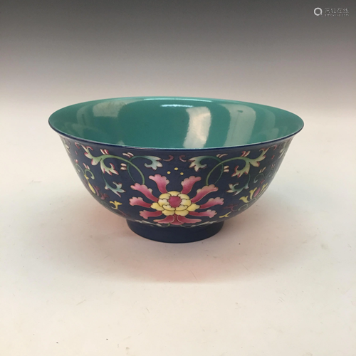 Chinese Faience 'Floral' Bowl, Yongzheng Mark