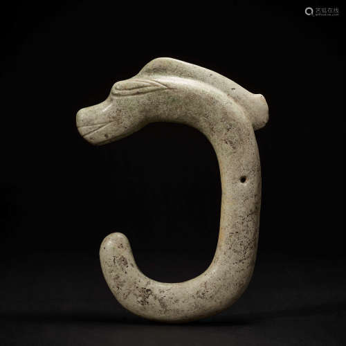 RED MOUNTAIN CULTURE C-SHAPED JADE DRAGON