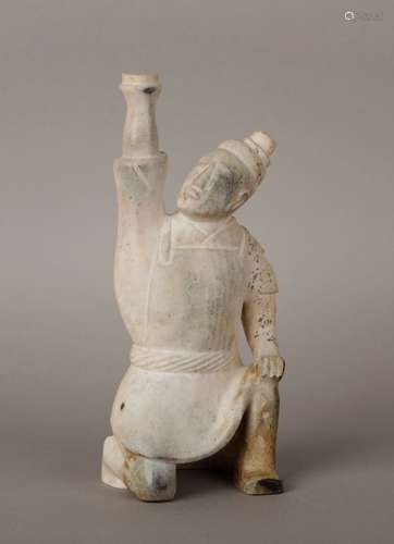 Han Dynasty jade lamp-holding figure