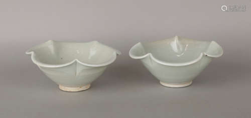 A pair of Song Dynasty YingQing floral edge cup