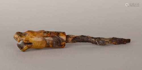 Han Dynasty dragon head shaped handle