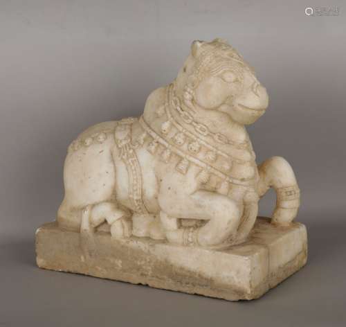 Southern and Northern Dynasties white stone lying horse