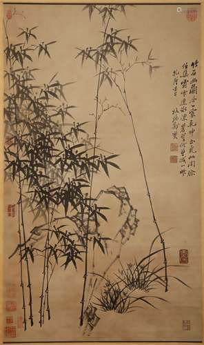 Zheng Banqiao bamboo scroll