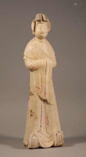 Tang Dynasty white marble figure