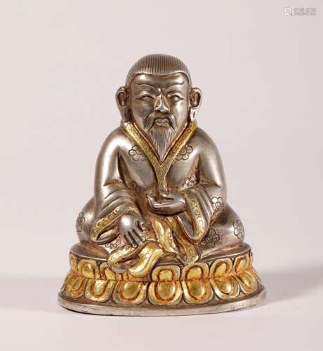 18th-century gilt silver guru