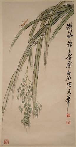 Qi Baishi cordyceps scroll