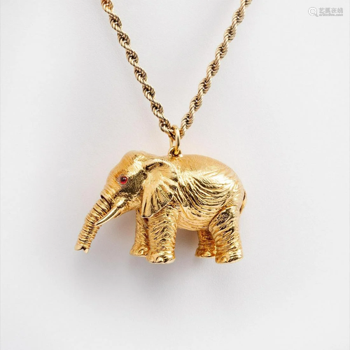 Robert Bruce Bielka Articulating Whimsical Elephant 18k