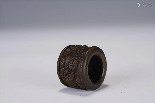 A Chinese Agalloch Archer's Ring , Qing Dynasty