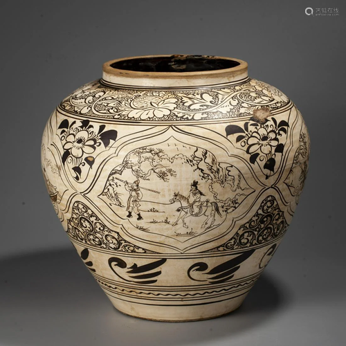 A Chinese Cizhouyao Jar , Song Dynasty