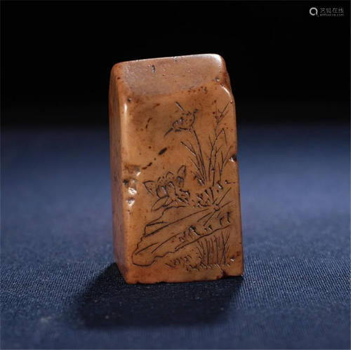 A Chinese SoapStone Seal , Qing Dynasty