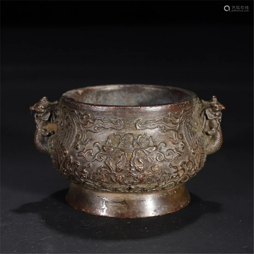 A Chinese Bronze Censer , Qing Dynasty