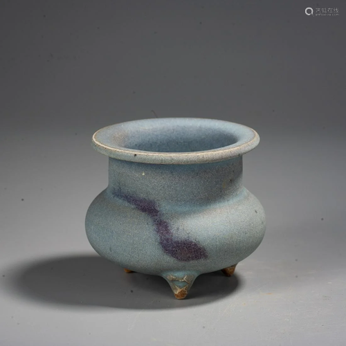 A Chinese Junyao Tripod Censer , Song Dynasty