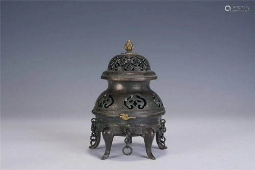 A Chinese Silver Censer