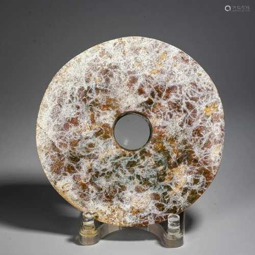 A Chinese Calcified Jade Disc,Han Dynasty