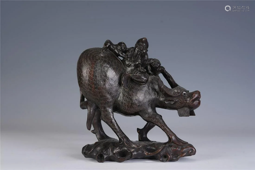 A Chinese Wood Cattle , Qing Dynasty