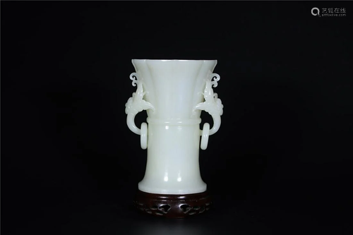 A Chinese White Jade Vessel