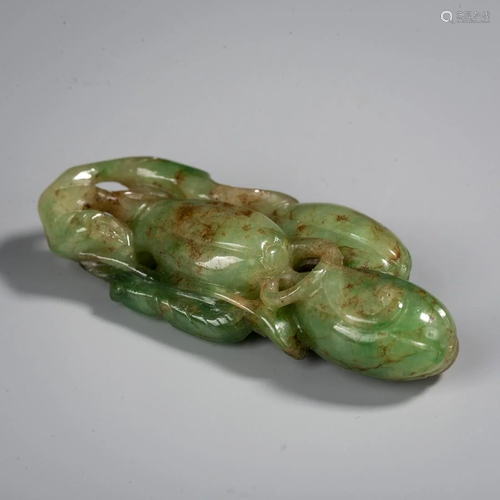 A Chinese Jadeite Carving, Qing Dynasty