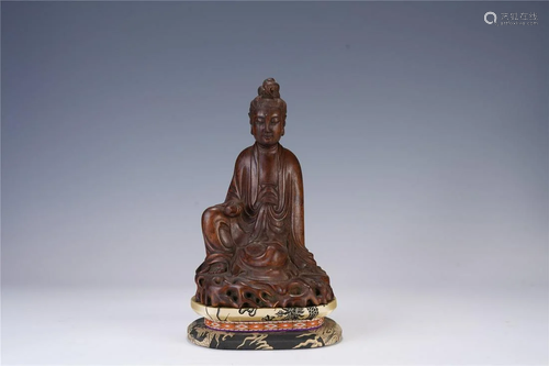 A Chinese Agalloch Figure Of Guanyin , Qing Dynasty