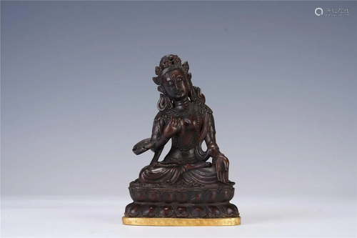 A Chinese Agalloch Figure Of Tara , Qing Dynasty