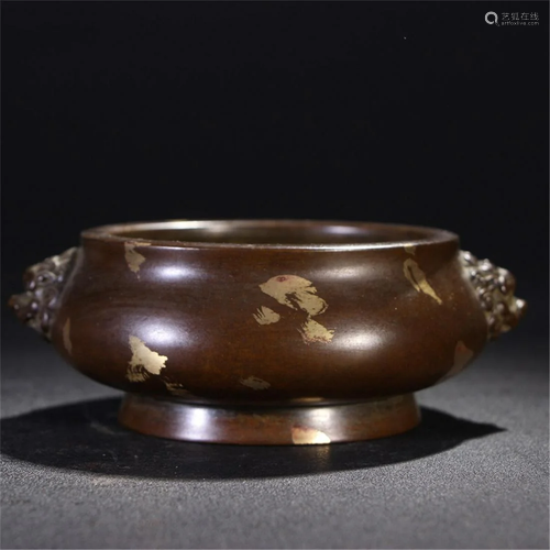 A Chinese Bronze Censer , Qing Dynasty