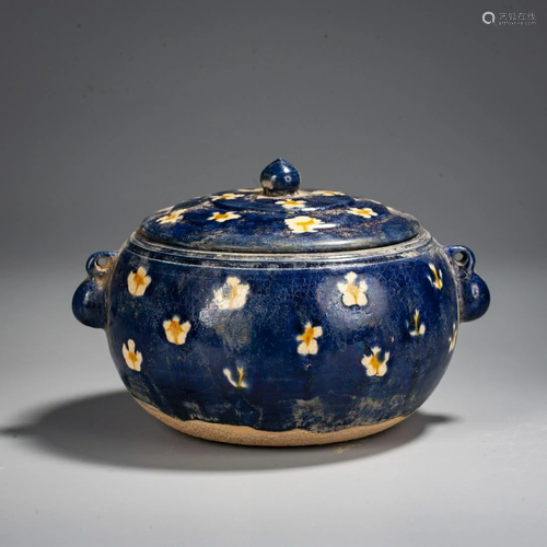 A Chinese Sancai Floral Pattern Jar