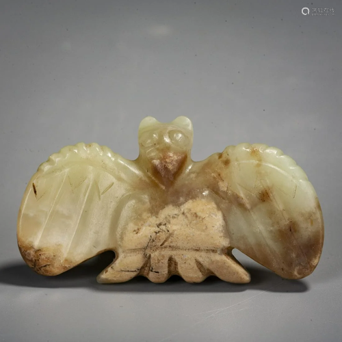 A Chinese Jade Bird Carving, Han Dynasty