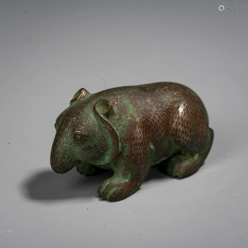 A Chinese Copper Silver Bear