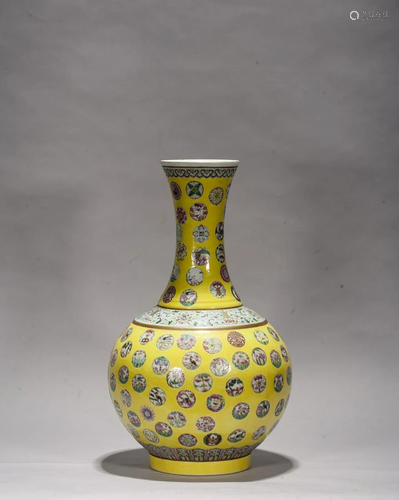 A Chinese Famille-Rose 'Flower' Vase,Mark and Period Of