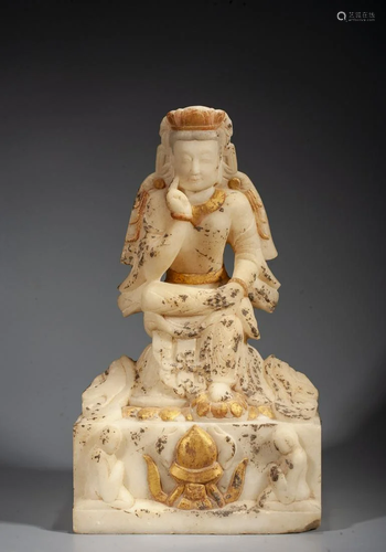 A Chinese Marble Figure Of BuddhA ,Northern Qi Dynasty