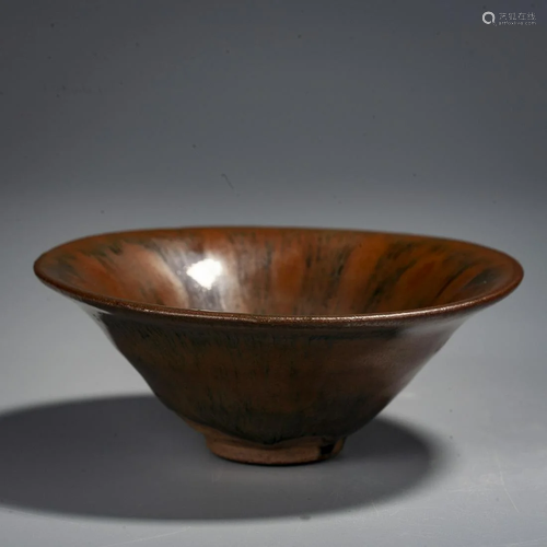 A Chinese Jianyao 'Hare's Fur' Conical TeA Bowl, Song