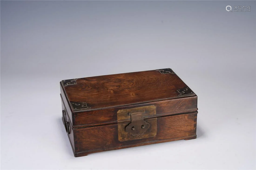 A Chinese Huanghuali Box , Qing Dynasty