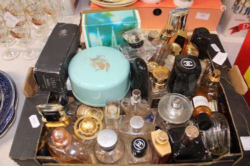 A collection of assorted designer scent bottles & other