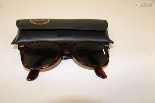 A pair of original Ray Ban tortoise shell Wayfarers II in or...