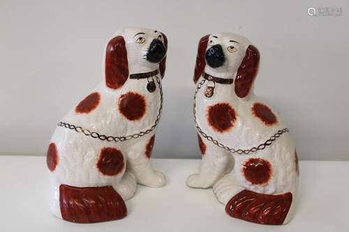 A pair of Staffordshire flat back figures