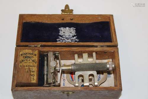 A vintage boxed Wilkinson Sword razor & blades