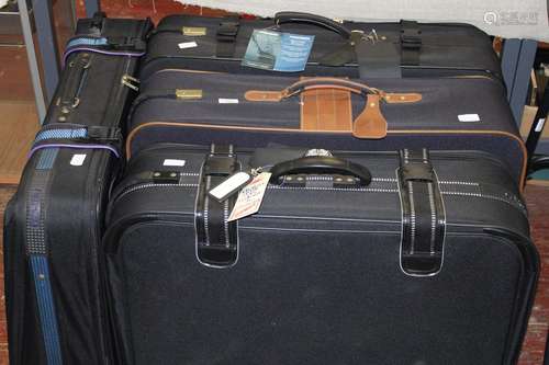 A large selection of usable luggage in good condition