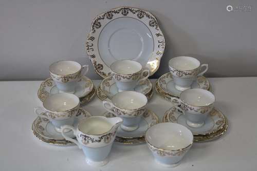 A Sutherland fine bone china tea service 21 pieces