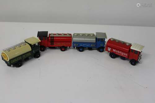 Four Corgi oil tankers