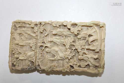 A late 18th early 19th century Chinese ivory card case super...