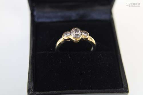 A 9ct gold trilogy ring size O