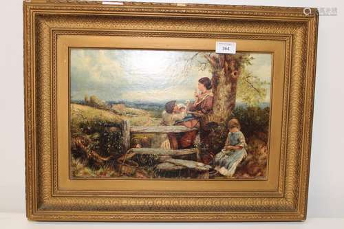 A oil on canvas by Myles Birket Foster (attributed) 'The Rus...