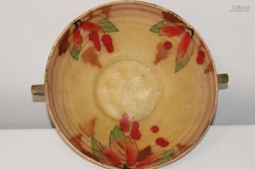 An Art Deco period fruit bowl, some wear d27cm