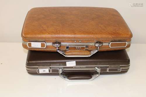 Two vintage American attache cases