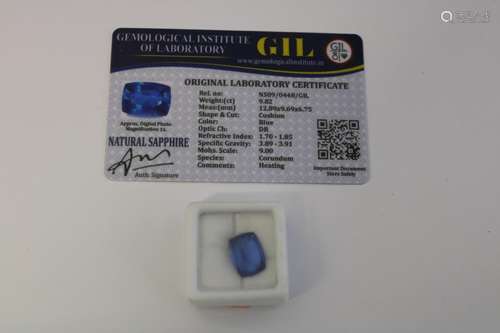 A Sapphire gemstone with certificate