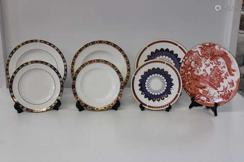 Seven Royal Crown Derby assorted patterns factory second pla...