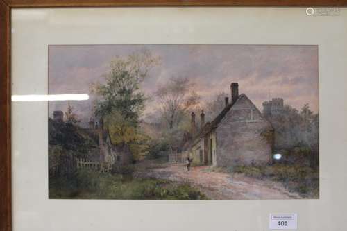 A framed & glazed Thomas Davidson water colour of Warwick Ca...