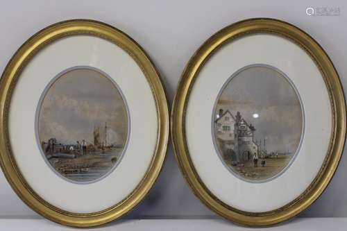 Two framed and glazed water colours (artist unknown) 40x33cm