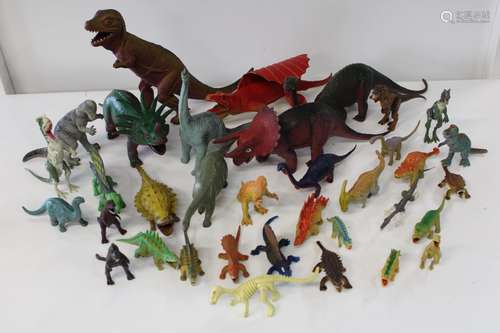 A job lot of 1980's model dinosaurs