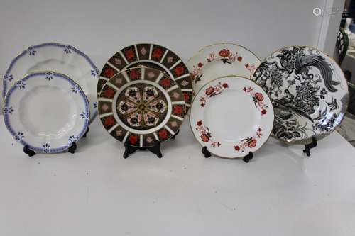 Seven Royal Crown Derby assorted patterns factory second pla...